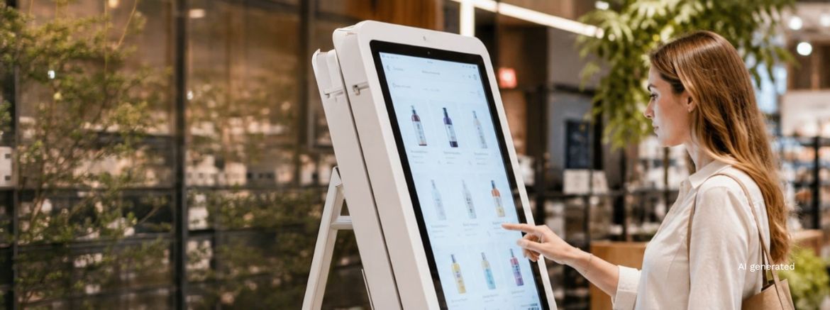 interactive kiosk to browse products, check prices and place an order