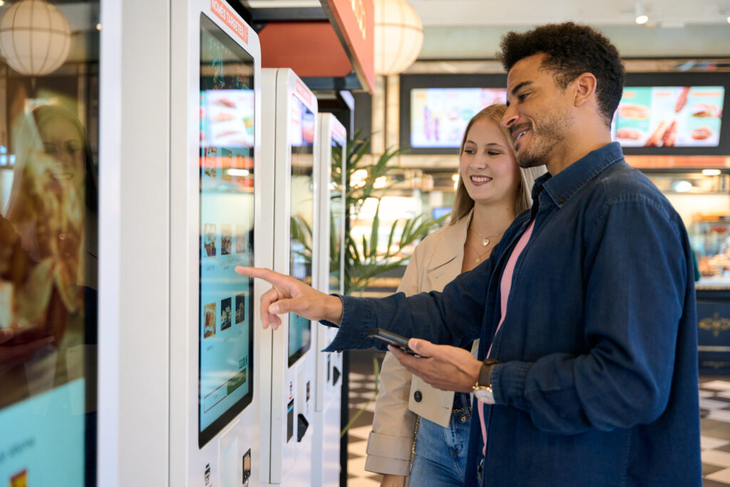 elf service kiosk for fast food order