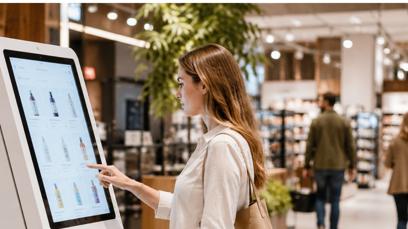 interactive kiosk to browse products, check prices and place an order