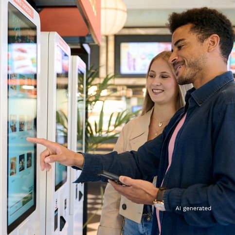 self service kiosk for fast food order